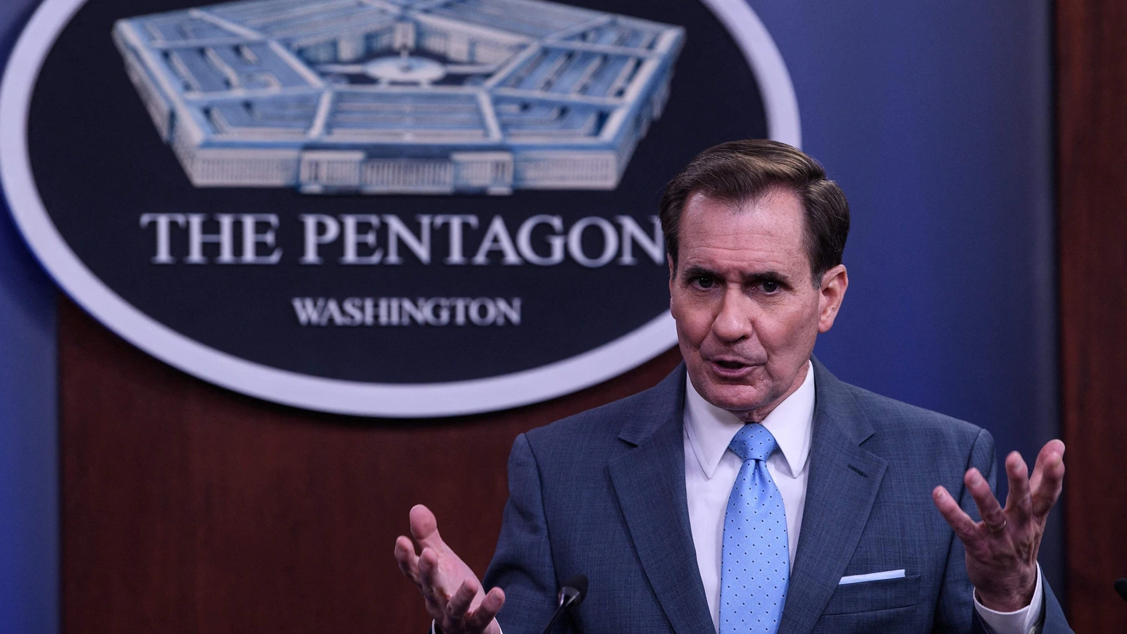 Pentagon spokesman breaks down as he talks of Putin's 'depravity'| Video