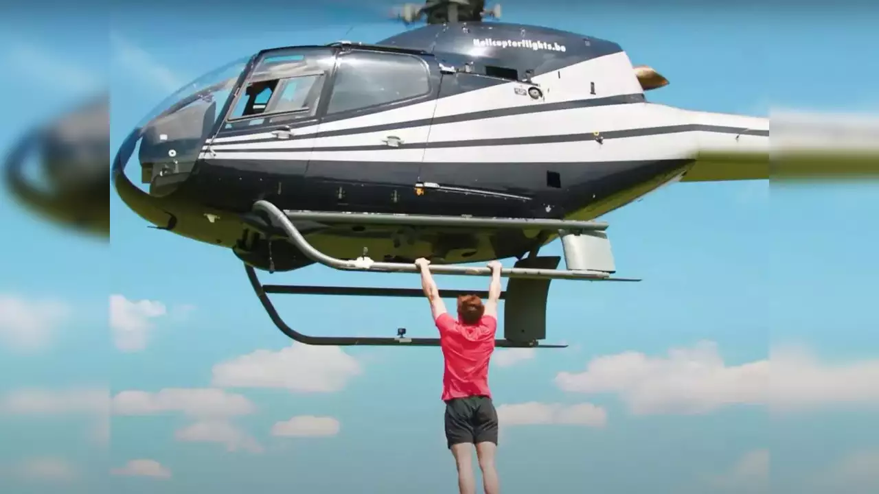 YouTuber Breaks Guinness World Record By Doing 25 Pull-Ups While Hanging From A Helicopter